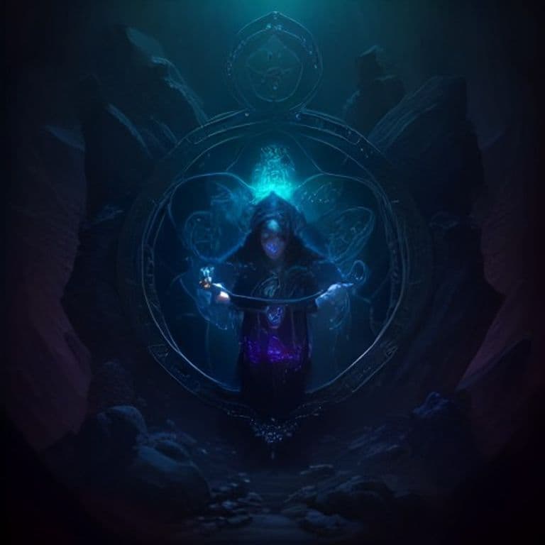 Distraction Cascade — fantasy spell effect illustration. Distraction Cascade is a 2nd-level divination available to Bard, Cleric, Druid, Ranger, Sorcerer, Warlock, Wizard.