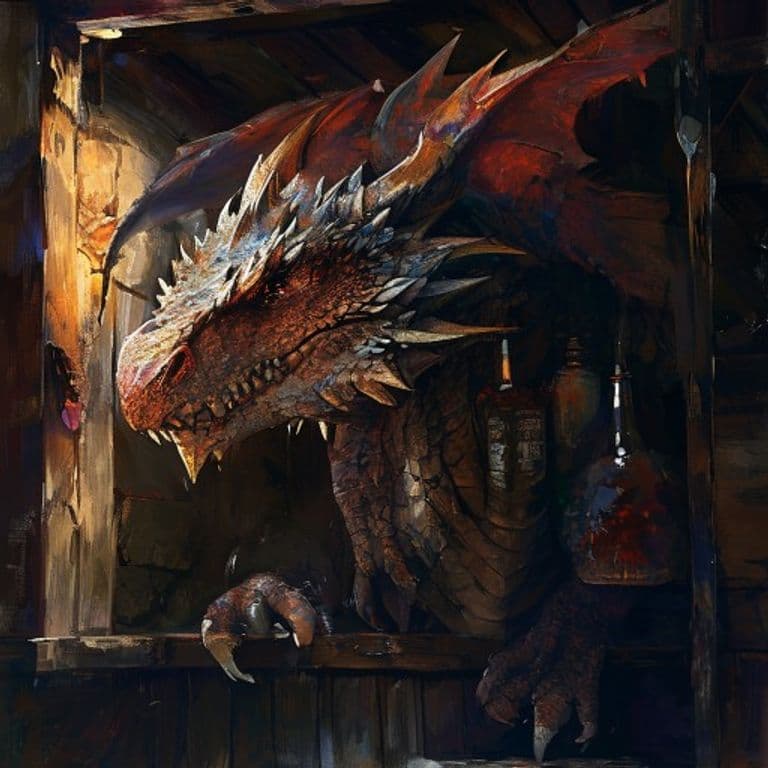 Alehouse Drake — fantasy monster illustration