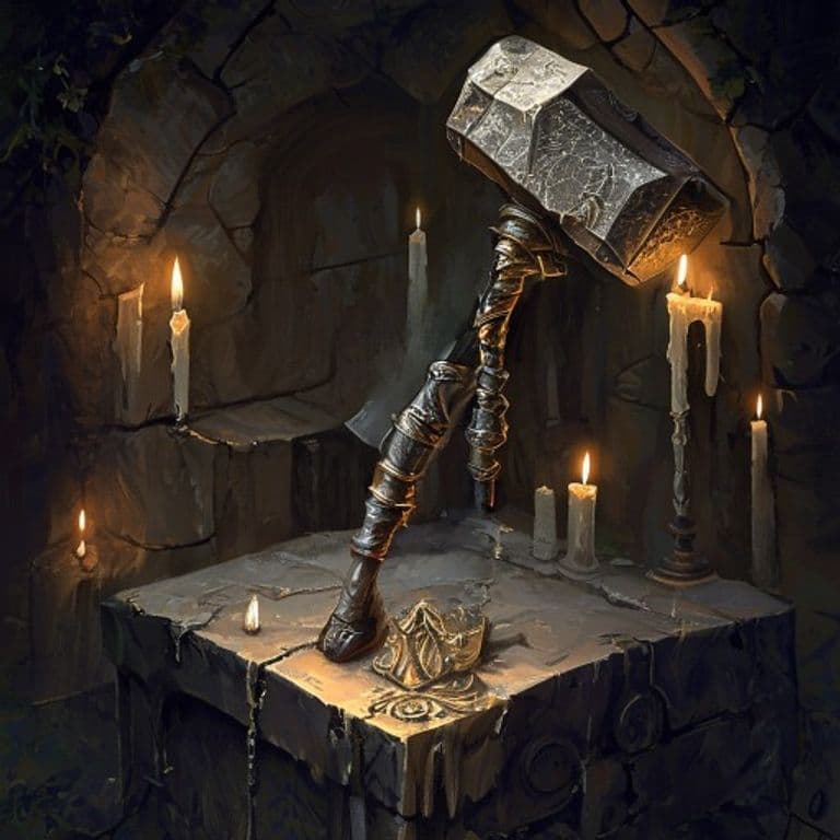 Hammer of Decrees — fantasy item illustration