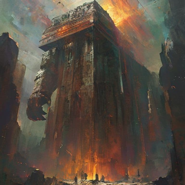 Pillar of the Lost Magocracy — fantasy monster illustration
