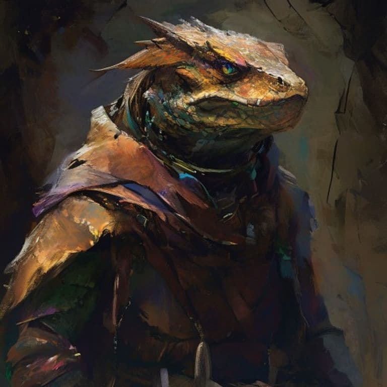 Lizardfolk — fantasy monster illustration