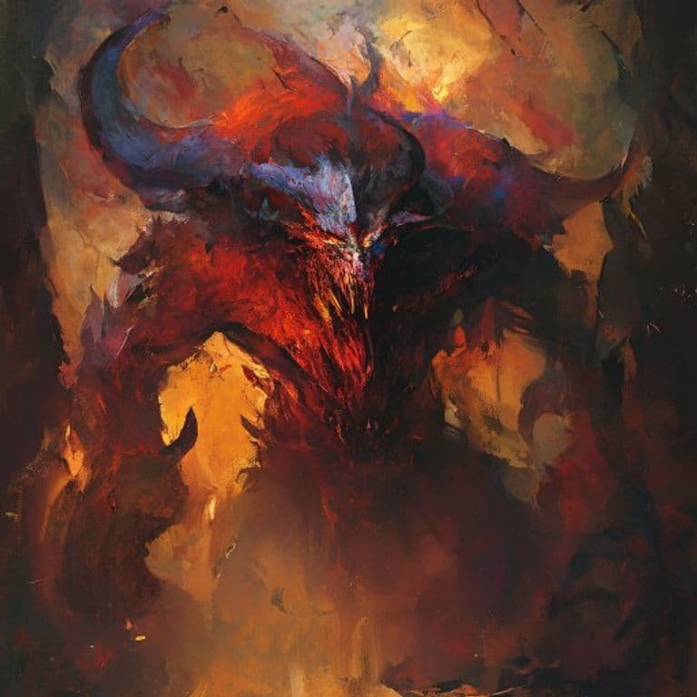 Balor — fantasy monster illustration. Balor is a huge fiend (Challenge Rating 19).