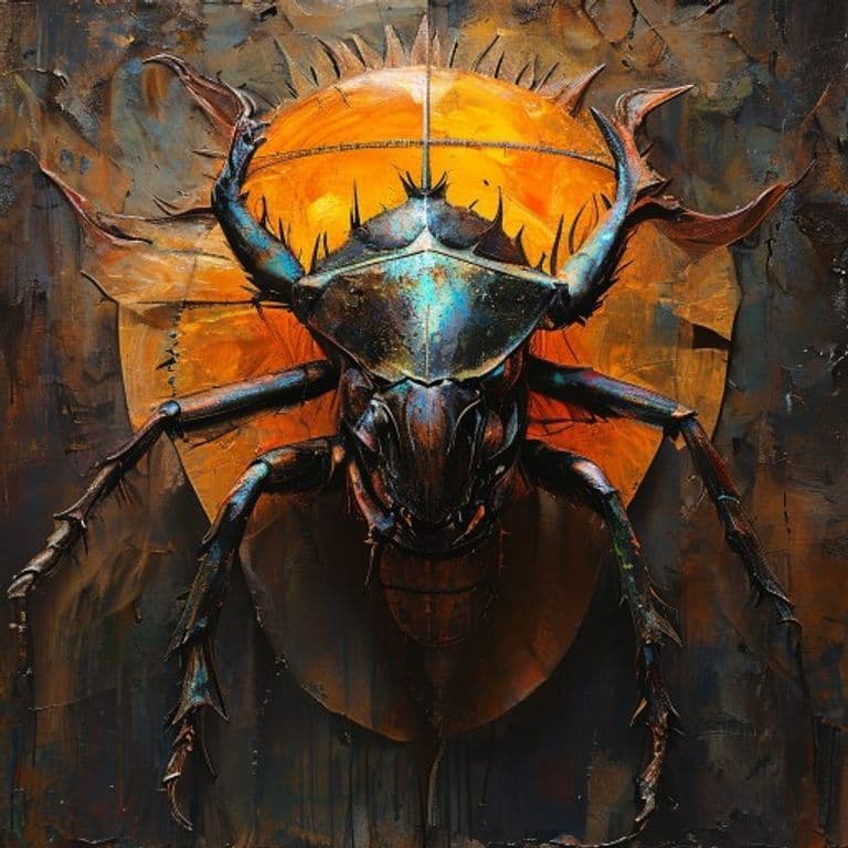 Scarab, Suncatcher — fantasy monster illustration