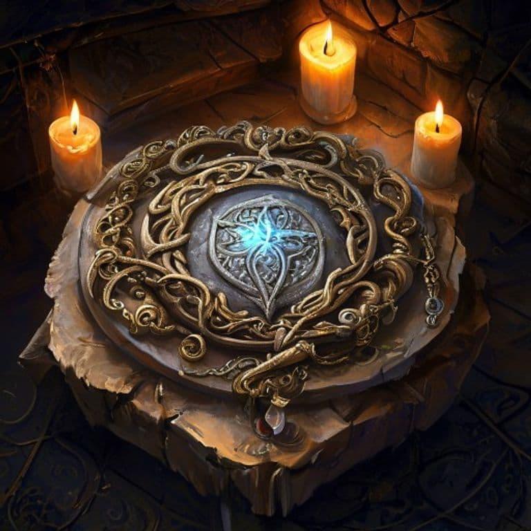 Amulet of Whirlwinds — fantasy item illustration