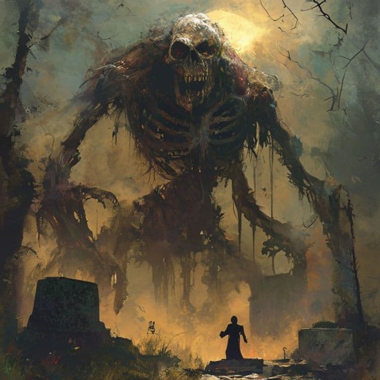 Grave Behemoth — fantasy monster illustration