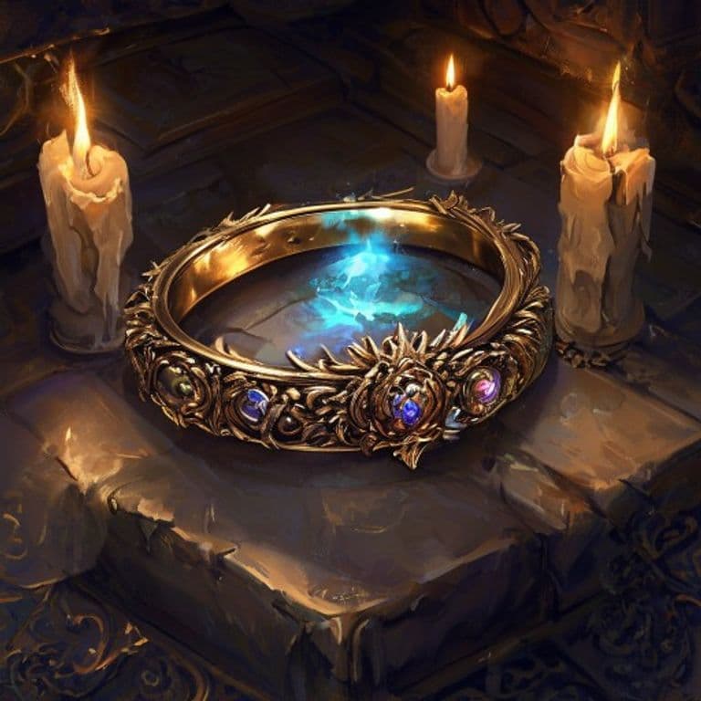 Ring of Inspiration Storing — fantasy item illustration