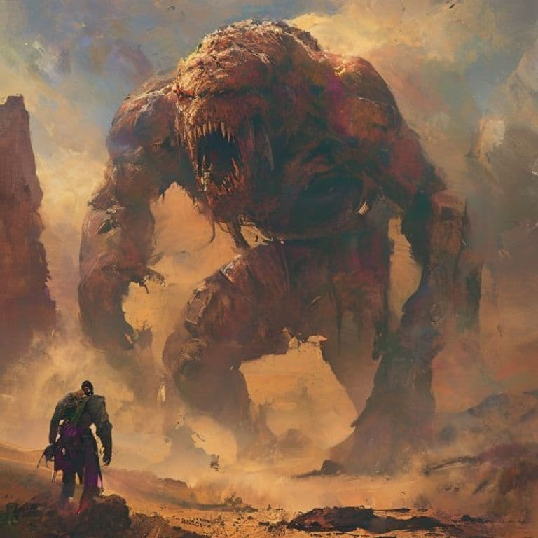 Desert Giant — fantasy monster illustration