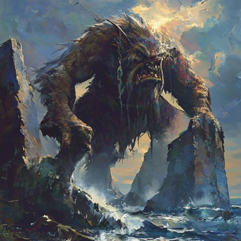 Troll, Breakwater — fantasy monster illustration