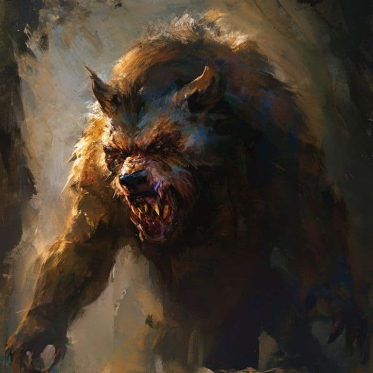 Wereboar — fantasy monster illustration