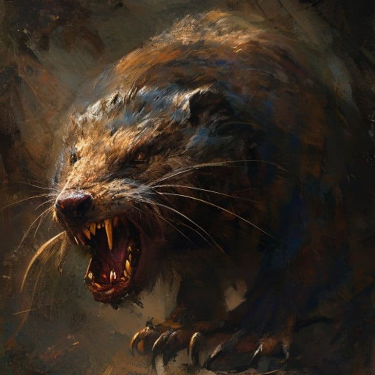 Giant Weasel — fantasy monster illustration