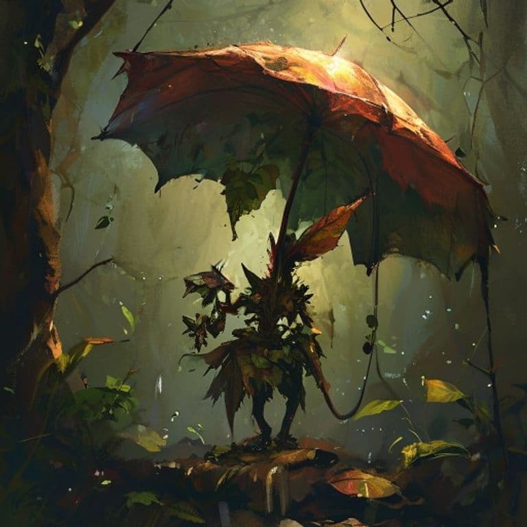 Pixie’s Umbrella — fantasy monster illustration