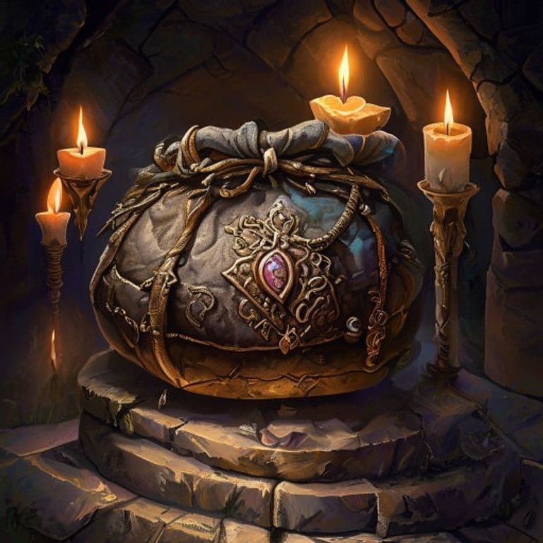 Bag of Tricks — fantasy item illustration. Bag of Tricks is a magic item (wondrous item) of uncommon rarity.