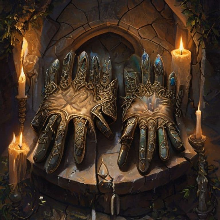 Gloves of Missile Snaring — fantasy item illustration. Gloves of Missile Snaring is a magic item (wondrous item) of uncommon rarity.