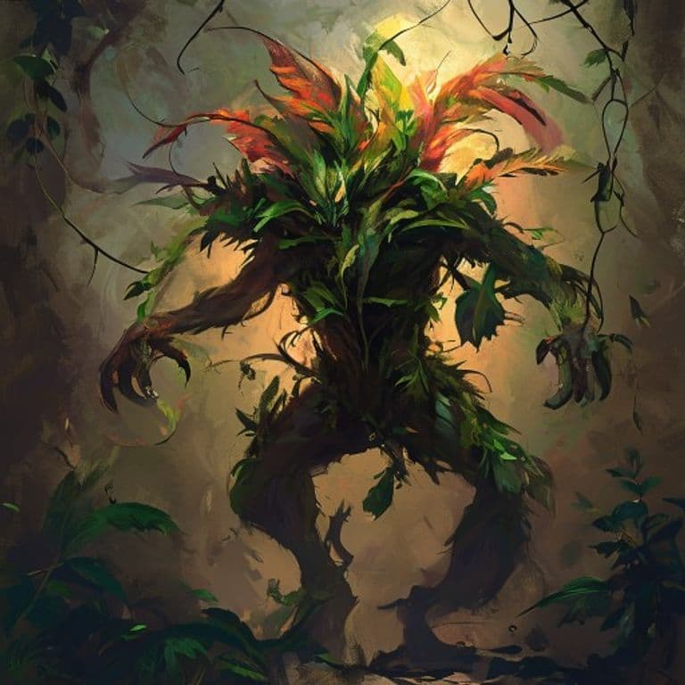 Dancing Foliage — fantasy monster illustration