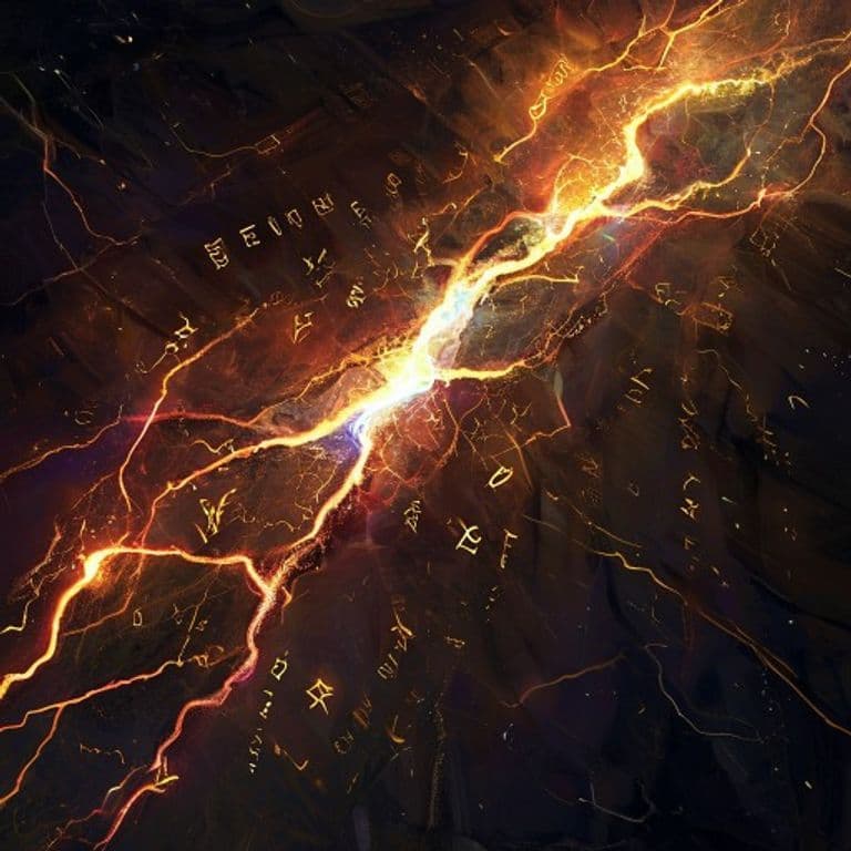 Fault Line — fantasy spell effect illustration. Fault Line is a 6th-level evocation available to Cleric, Druid, Sorcerer, Wizard.