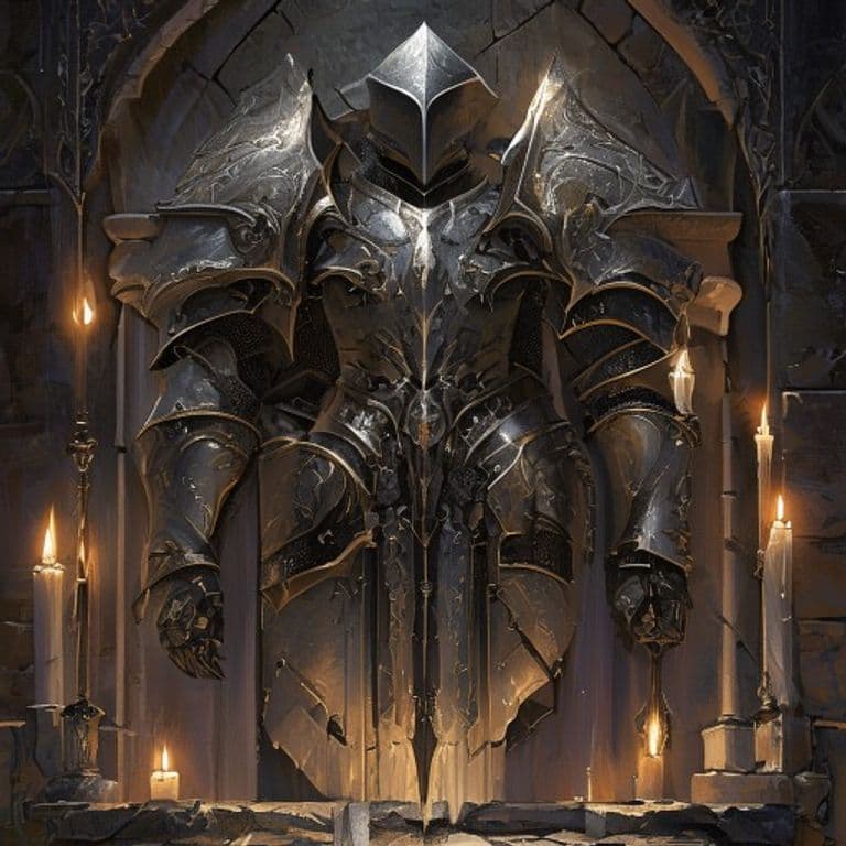Armor of Vulnerability — fantasy item illustration. Armor of Vulnerability is a magic item (armor (plate)) of rare rarity.