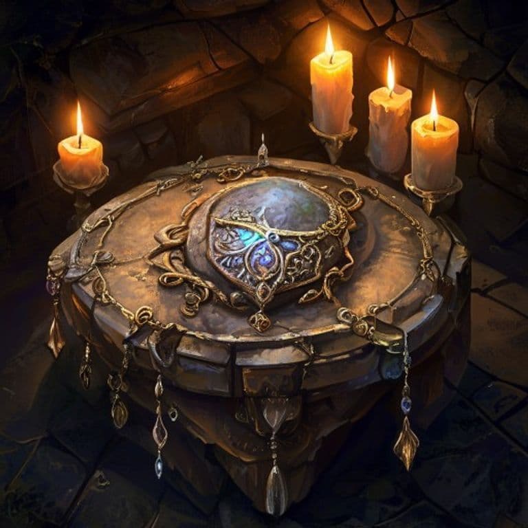 Oracle Charm — fantasy item illustration