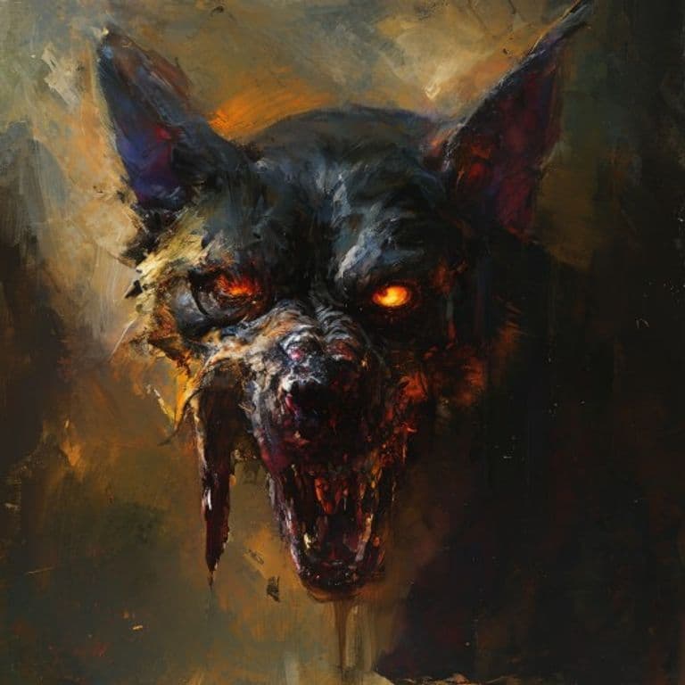 Death Dog — fantasy monster illustration