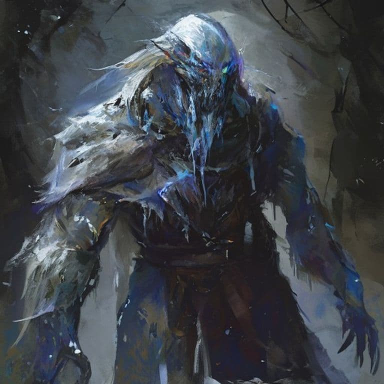 Npc: Frost-Afflicted — fantasy monster illustration