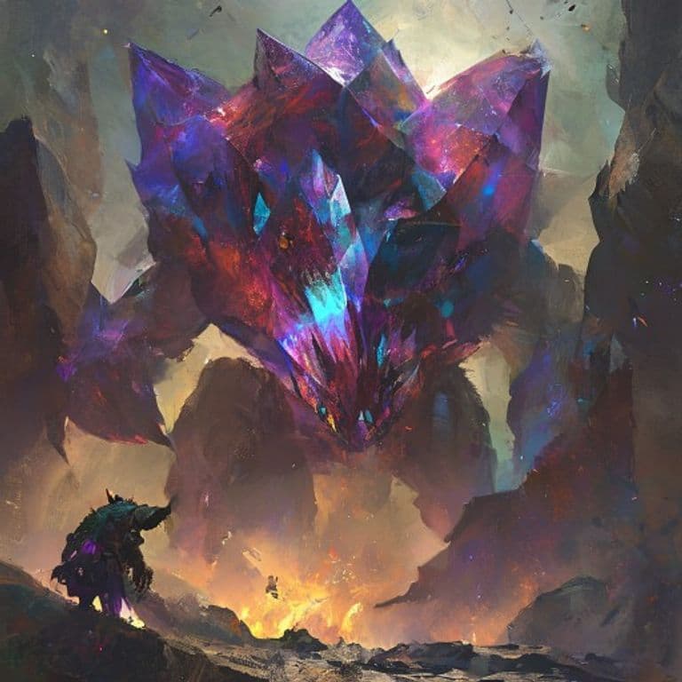 Crystallite — fantasy monster illustration