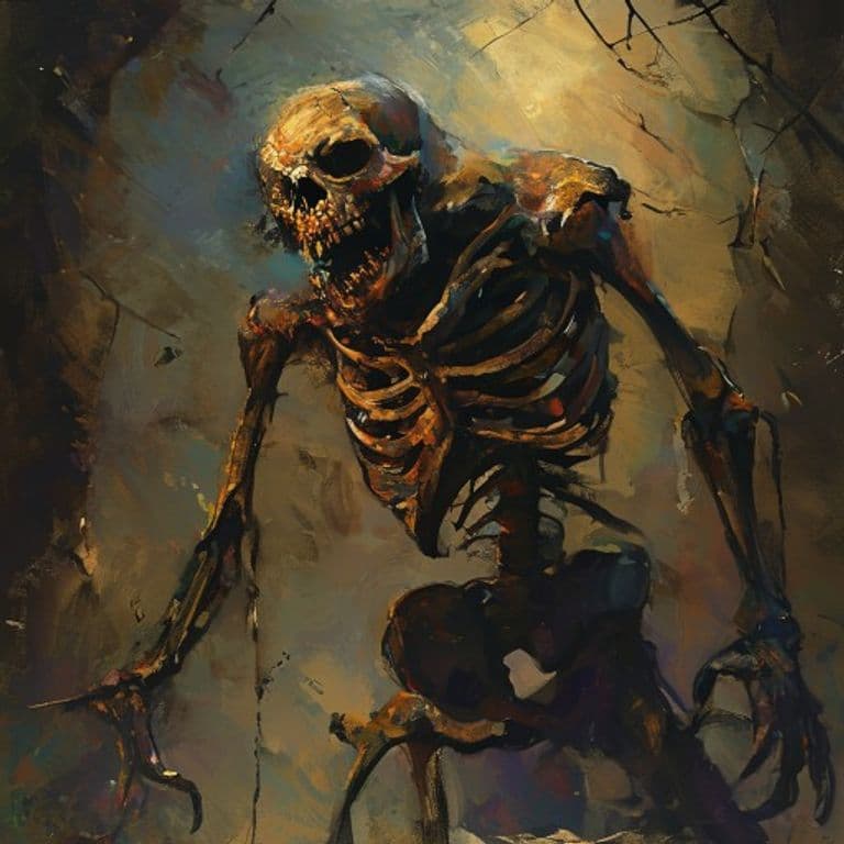 Clacking Skeleton — fantasy monster illustration