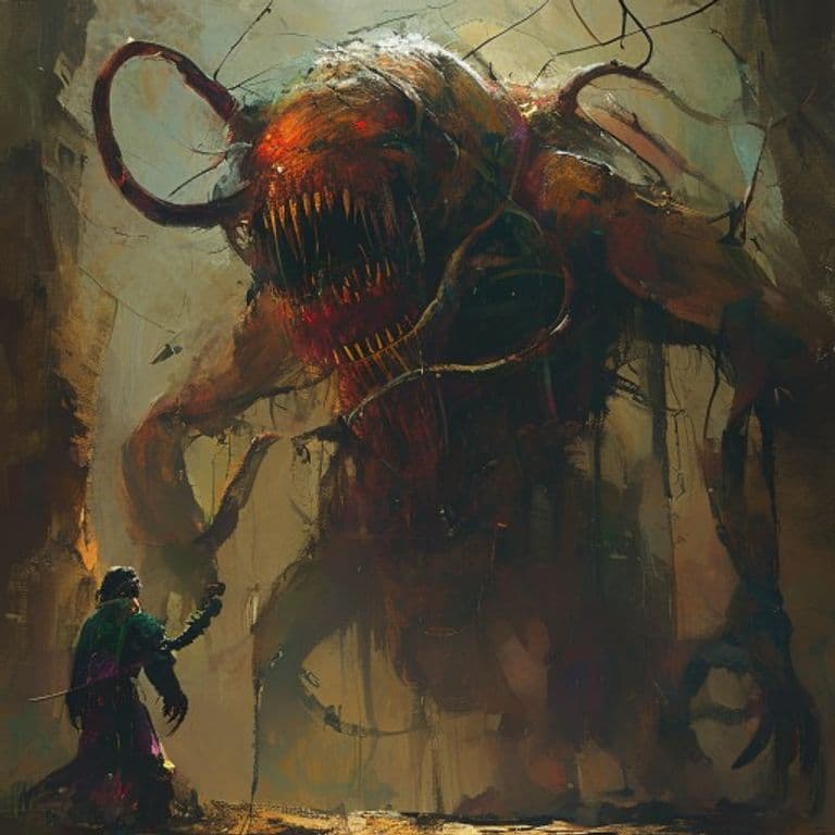 Mad Piper — fantasy monster illustration