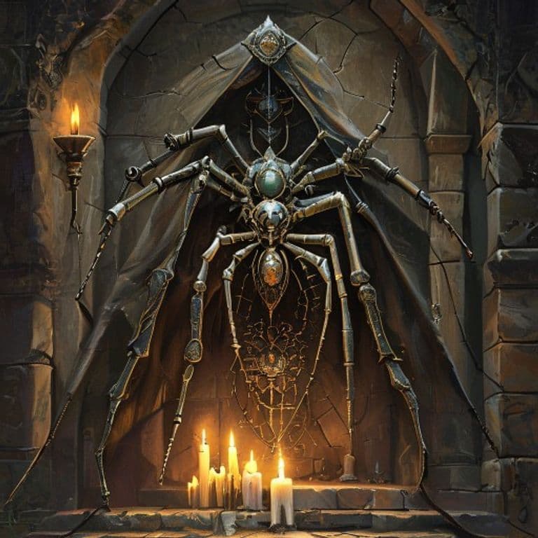 Clockwork Spider Cloak — fantasy item illustration. Clockwork Spider Cloak is a magic item (wondrous item) of rare rarity.