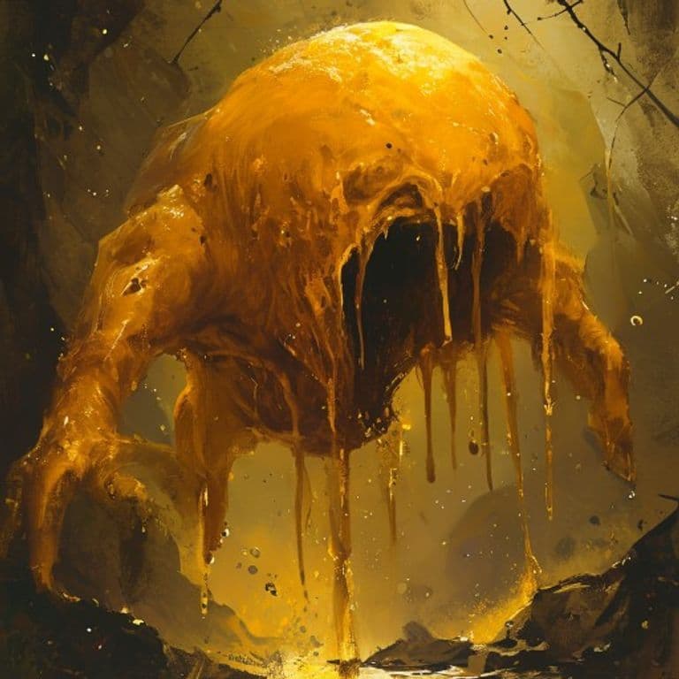 Ochre Jelly — fantasy monster illustration