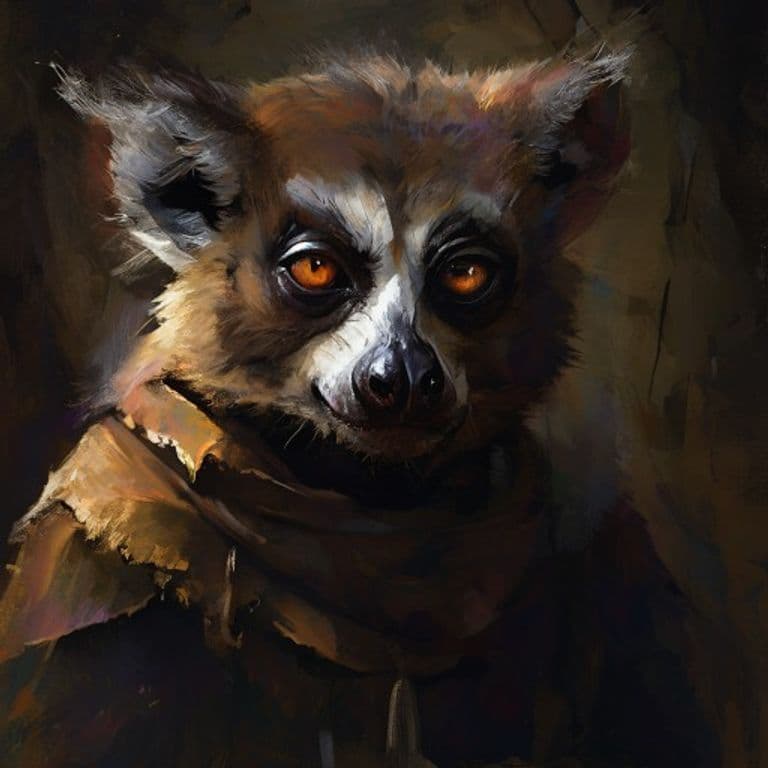 Lemurfolk — fantasy monster illustration