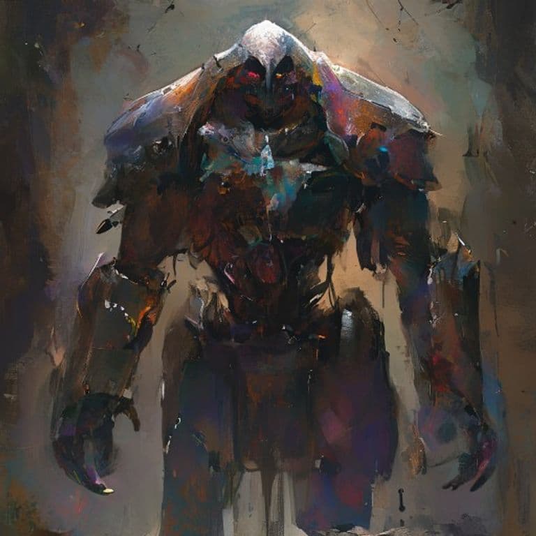 Animated Armor — fantasy monster illustration
