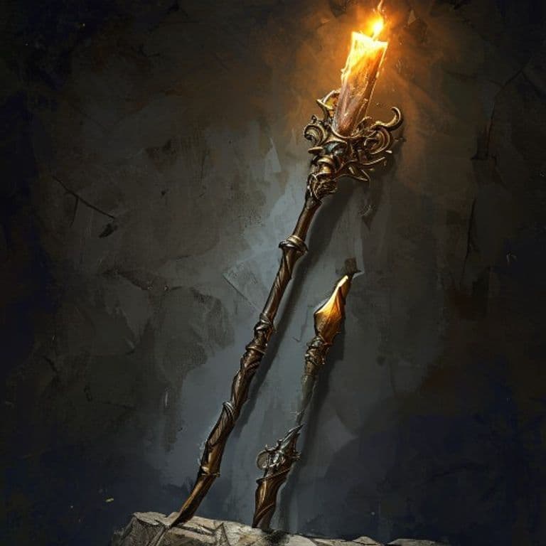 Staff of Charming — fantasy item illustration