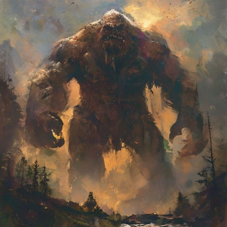 Hill Giant — fantasy monster illustration
