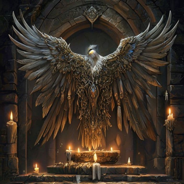 Eagle Cape — fantasy item illustration. Eagle Cape is a magic item (wondrous item) of very rare rarity.