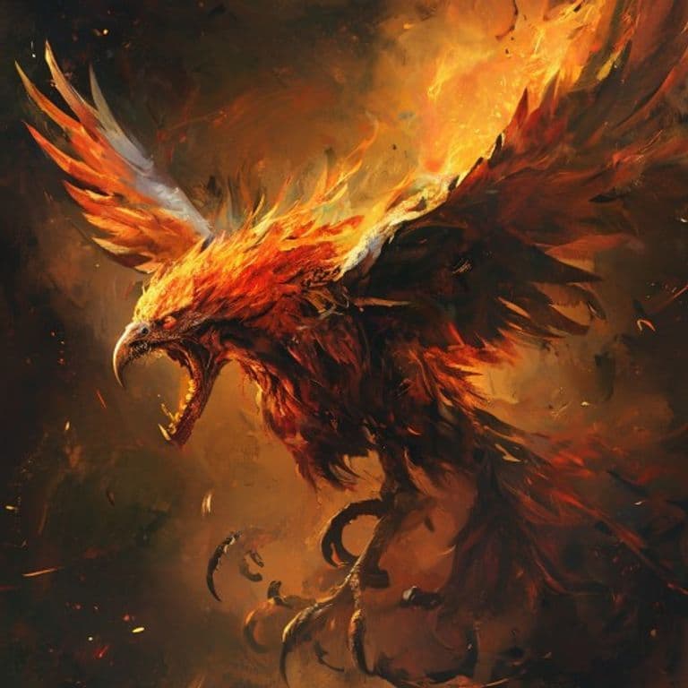 Undead Phoenix — fantasy monster illustration