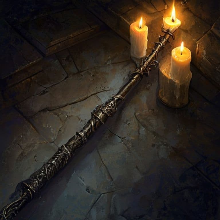 Wand of Paralysis — fantasy item illustration