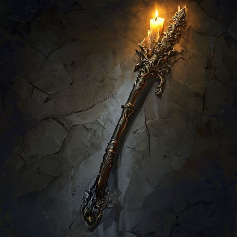 Staff of Minor Curses — fantasy item illustration