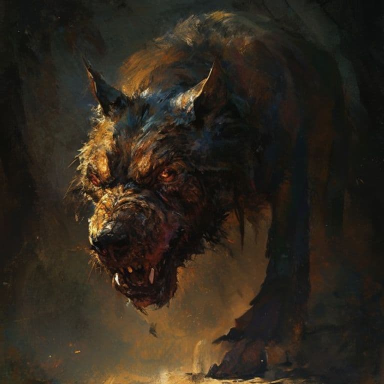 Hound Of The Night — fantasy monster illustration