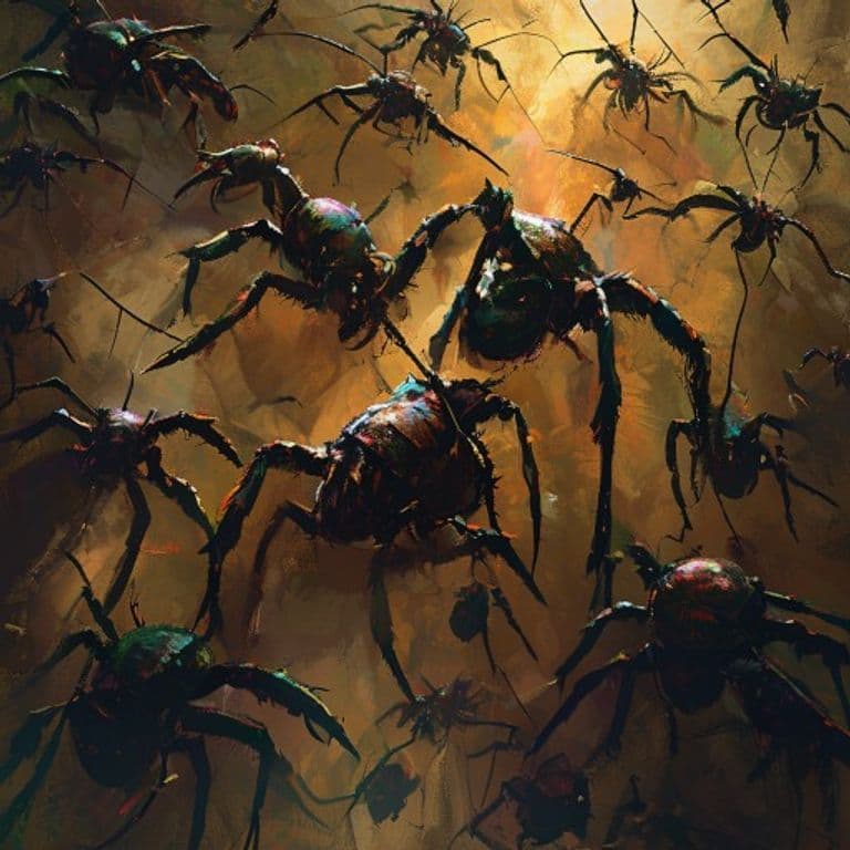 Swarm of Manabane Scarabs — fantasy monster illustration