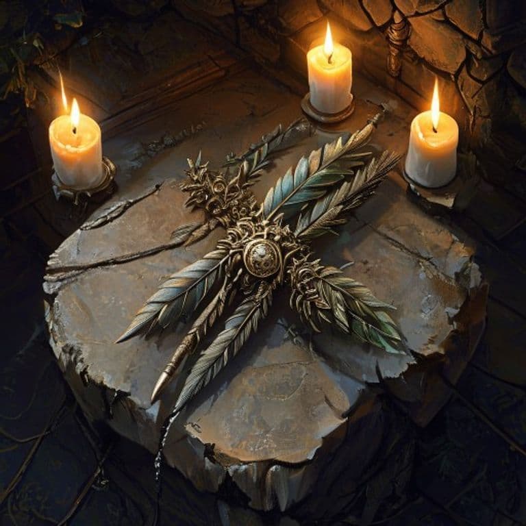 Listening Quills — fantasy item illustration