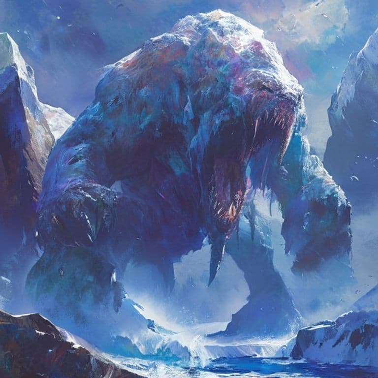 Glacier Behemoth — fantasy monster illustration