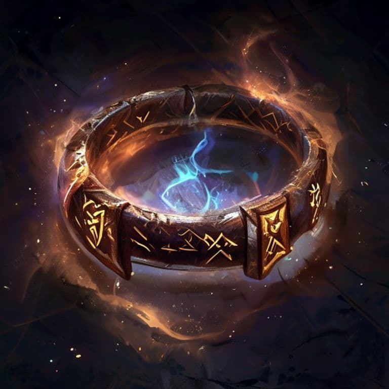 Curse Ring — fantasy spell effect illustration. Curse Ring is a 5th-level necromancy available to Sorcerer, Warlock, Wizard.
