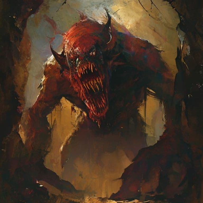 Pit Fiend — fantasy monster illustration