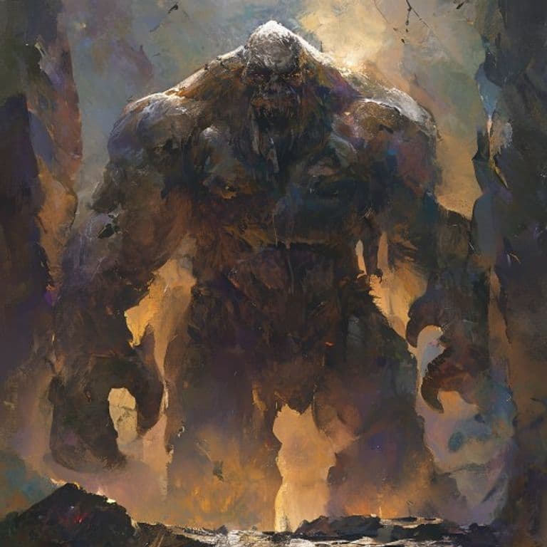 Stone Giant Stonetalker — fantasy monster illustration