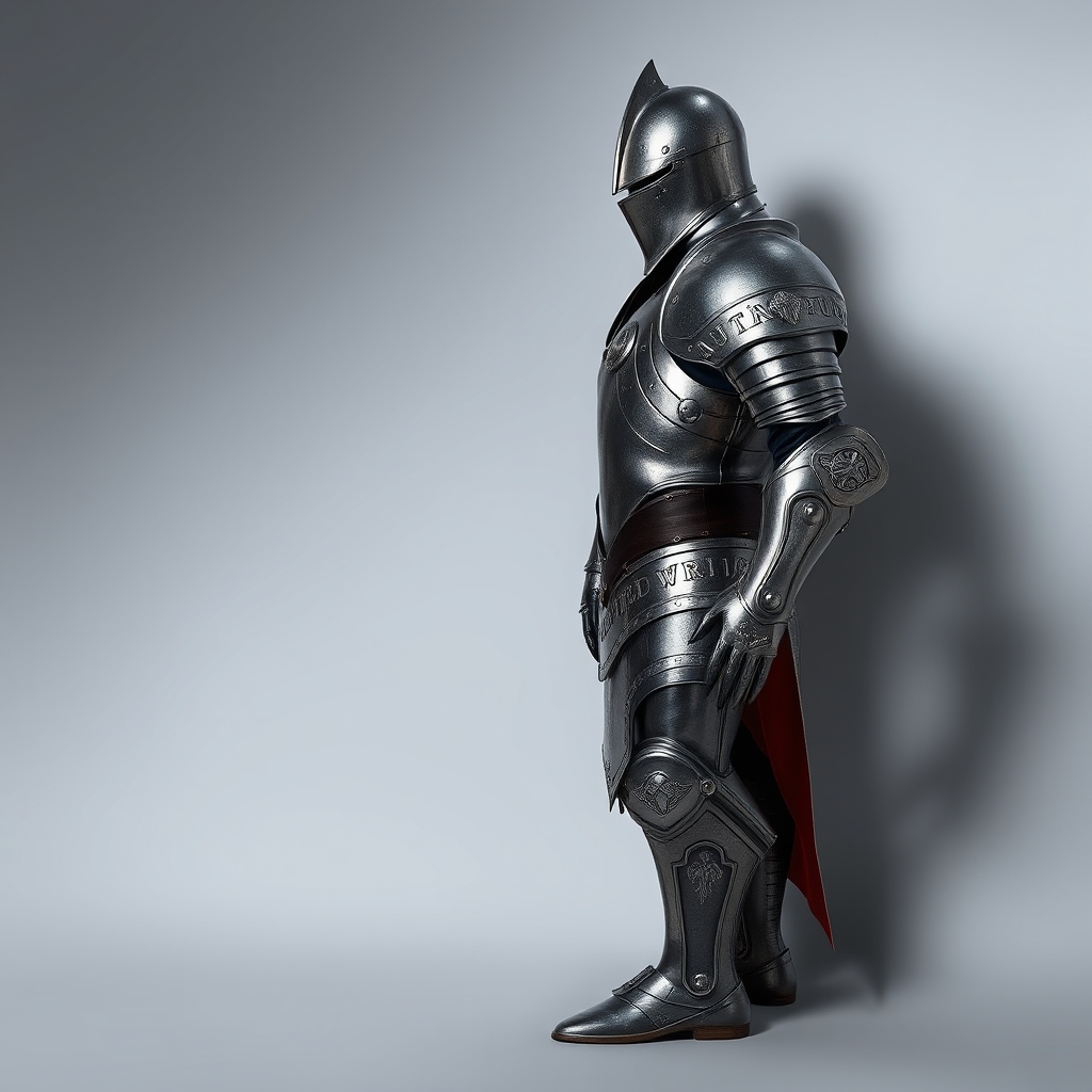 a suit of armor, forged from steel