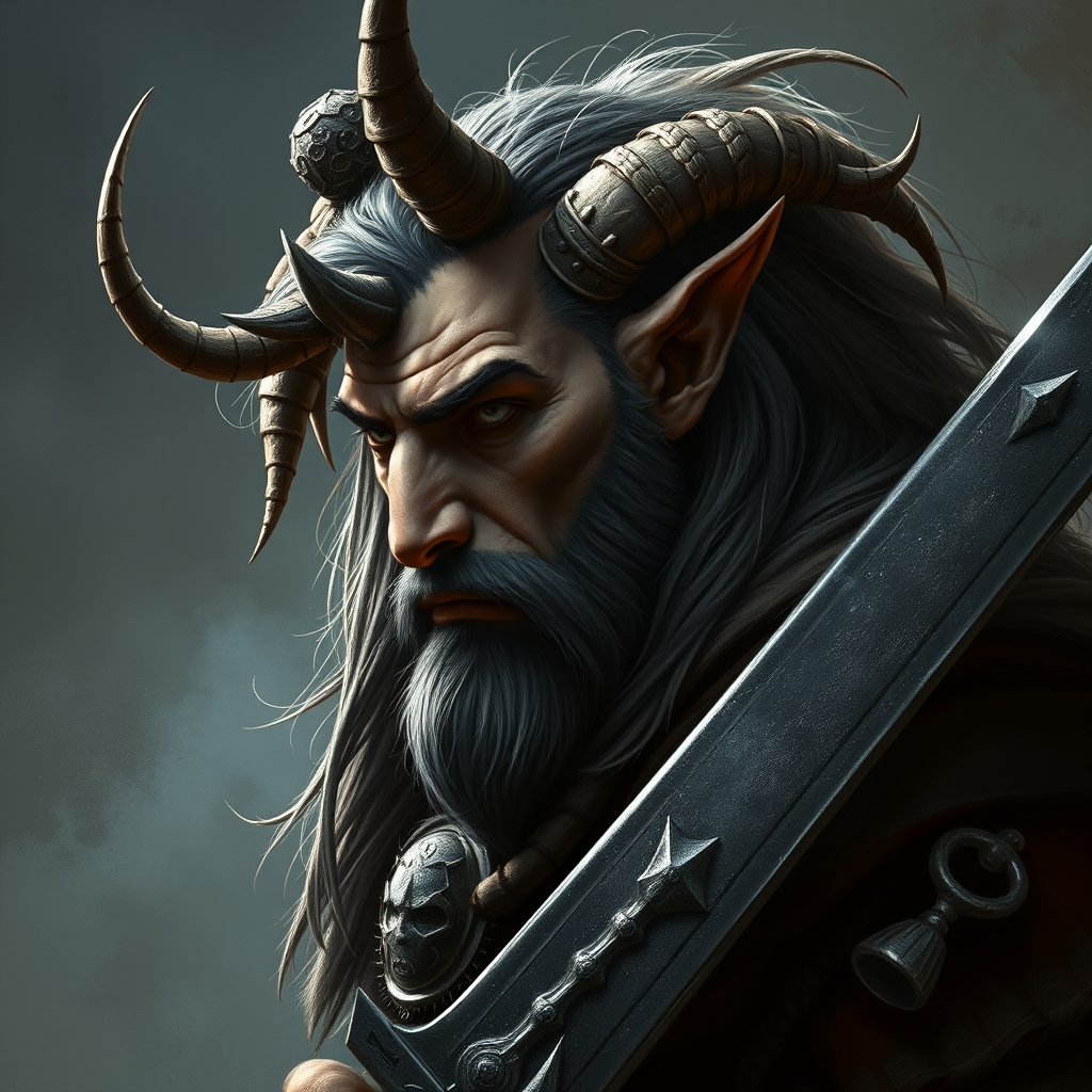 centaur warrior with big bastard sword.