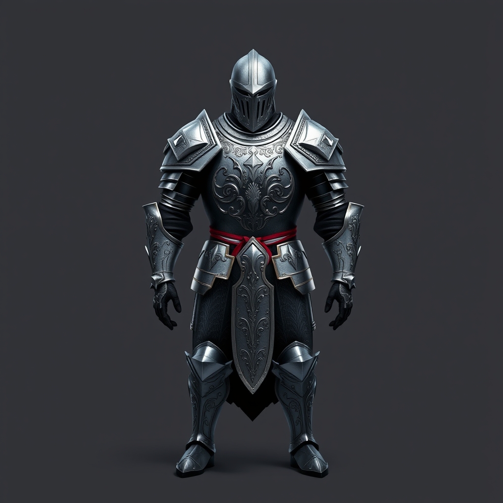 a suit of armor, forged from steel