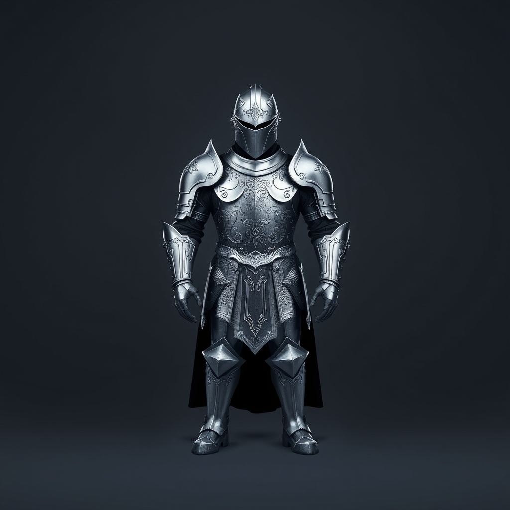 a suit of armor, forged from steel